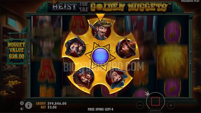 Keuntungan bermain slot Heist for the Golden Nuggets di situs slot online terpercaya